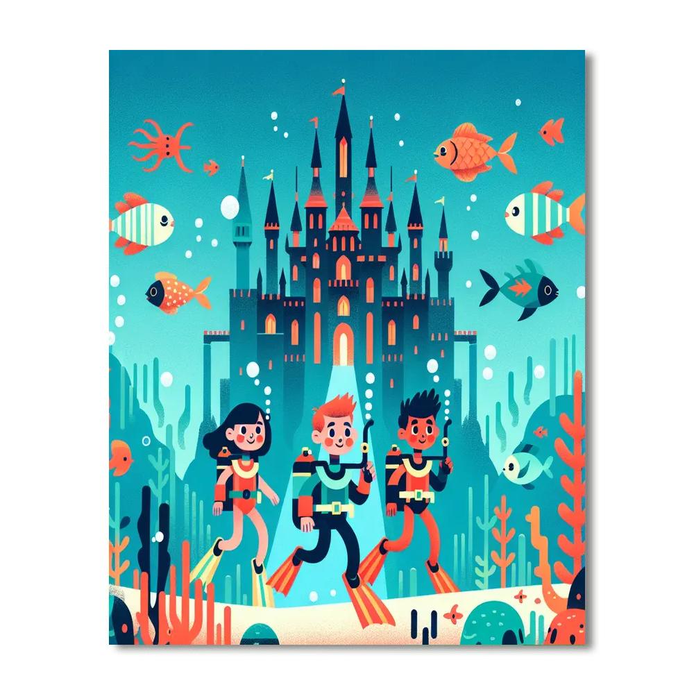 Underwater Castle Expedition Paint By Number