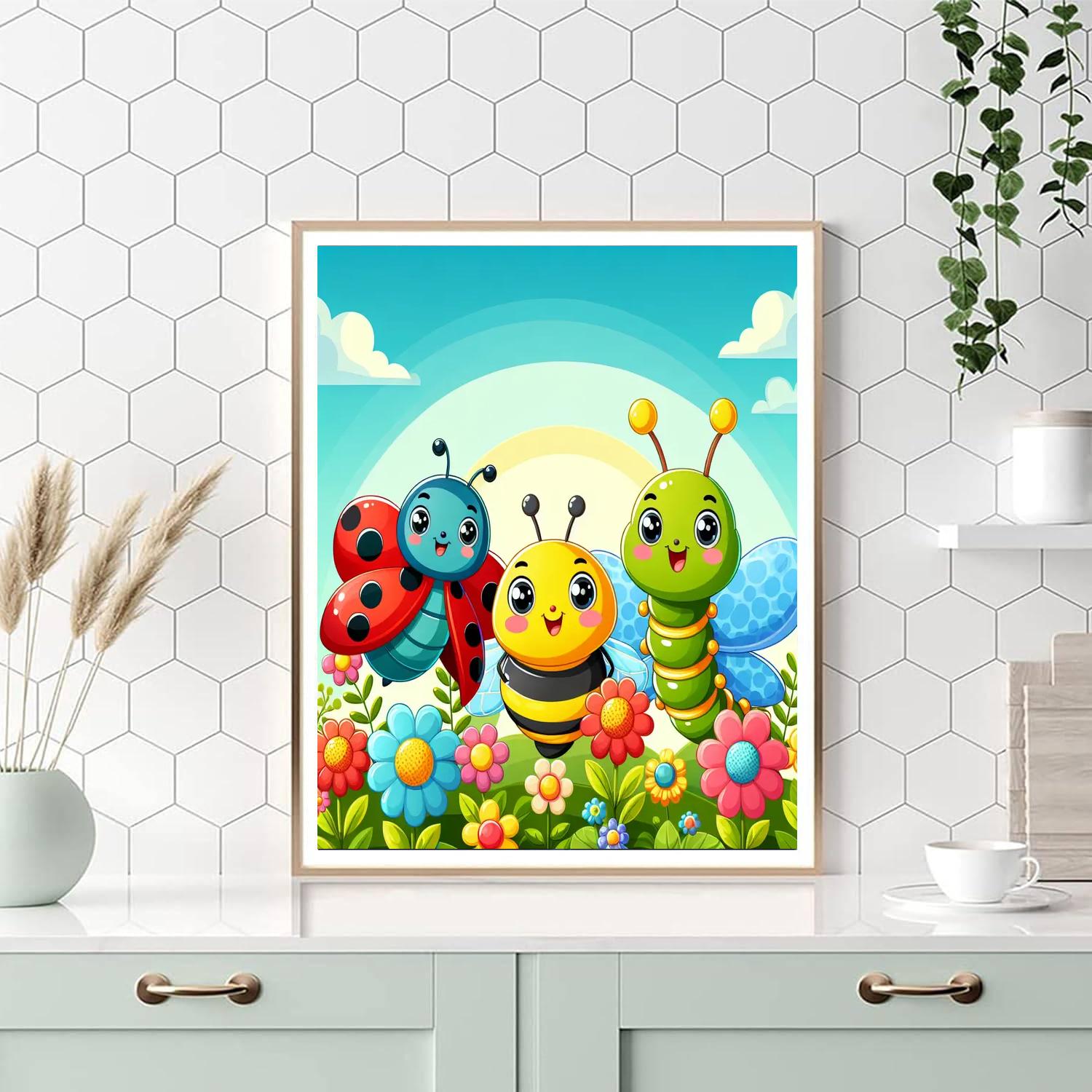 Curious Garden Bugs Painting By Numbers Kit