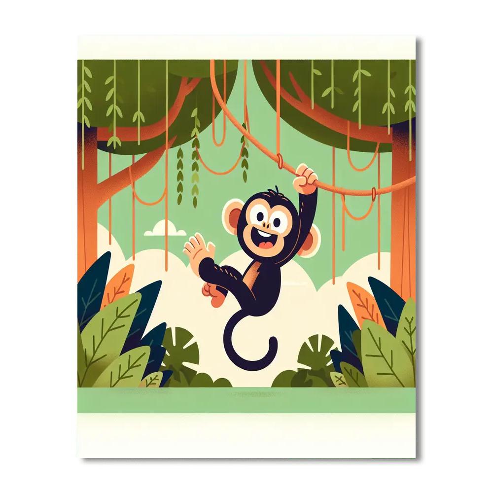 Chatty Chimp Paint By Numbers Art