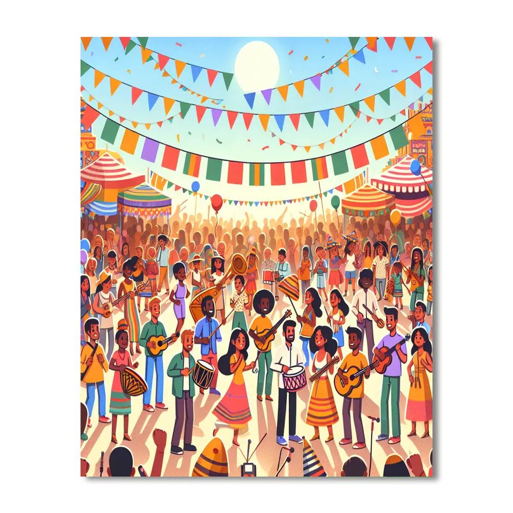Festival Of Colors Celebration Paint By Color