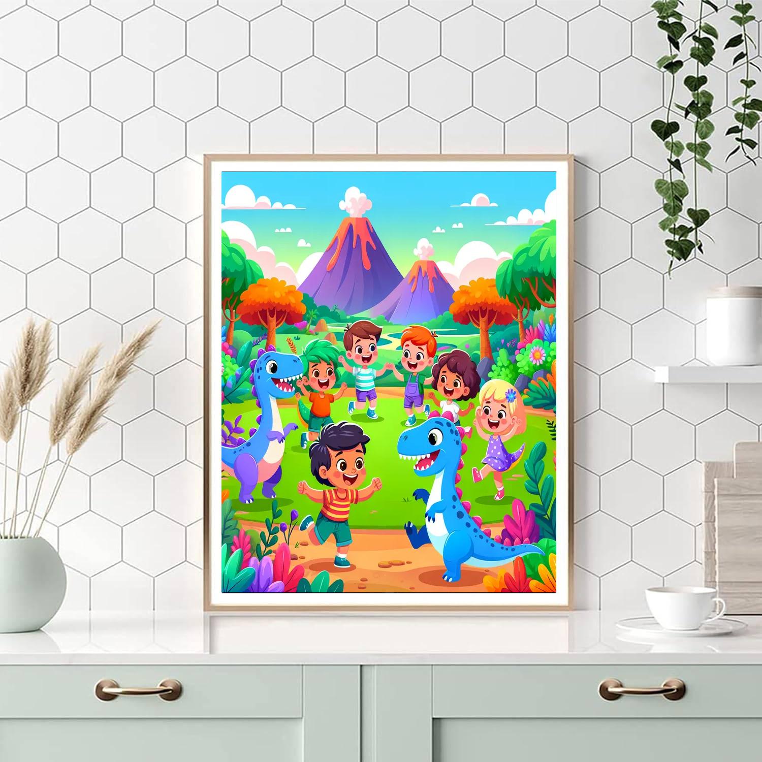Daring Dino Quest Painting Number Kit