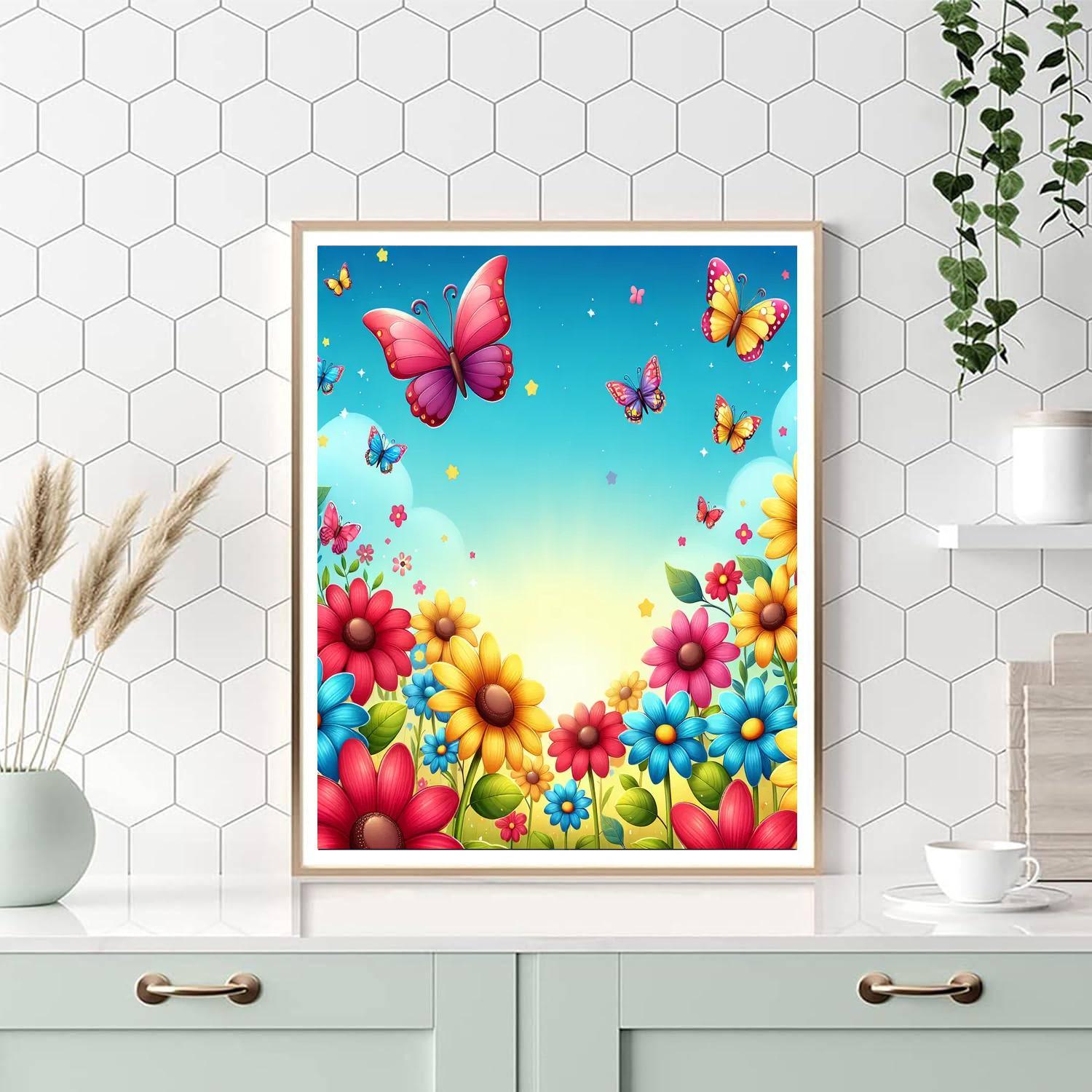 Joyful Butterfly Parade DIY Paint By Numbers