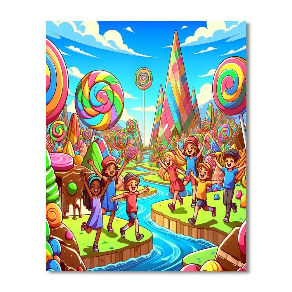Journey Through The Candyland Number Painting