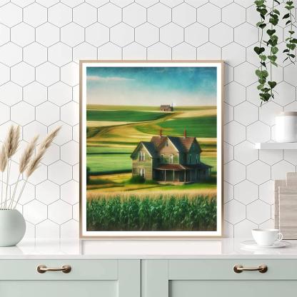Nostalgic Rural Farmhouse DIY Paint By Numbers