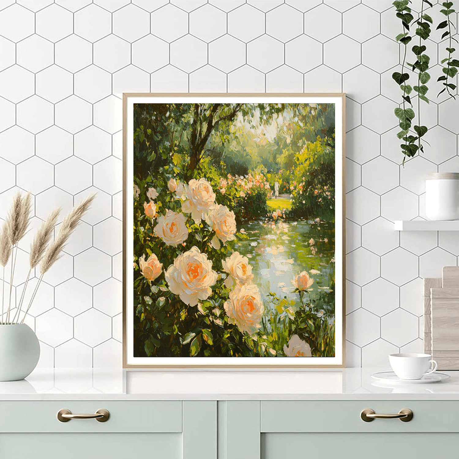 Claude Monet Inspired Monet's Rose Garden  Painting By Numbers Kit