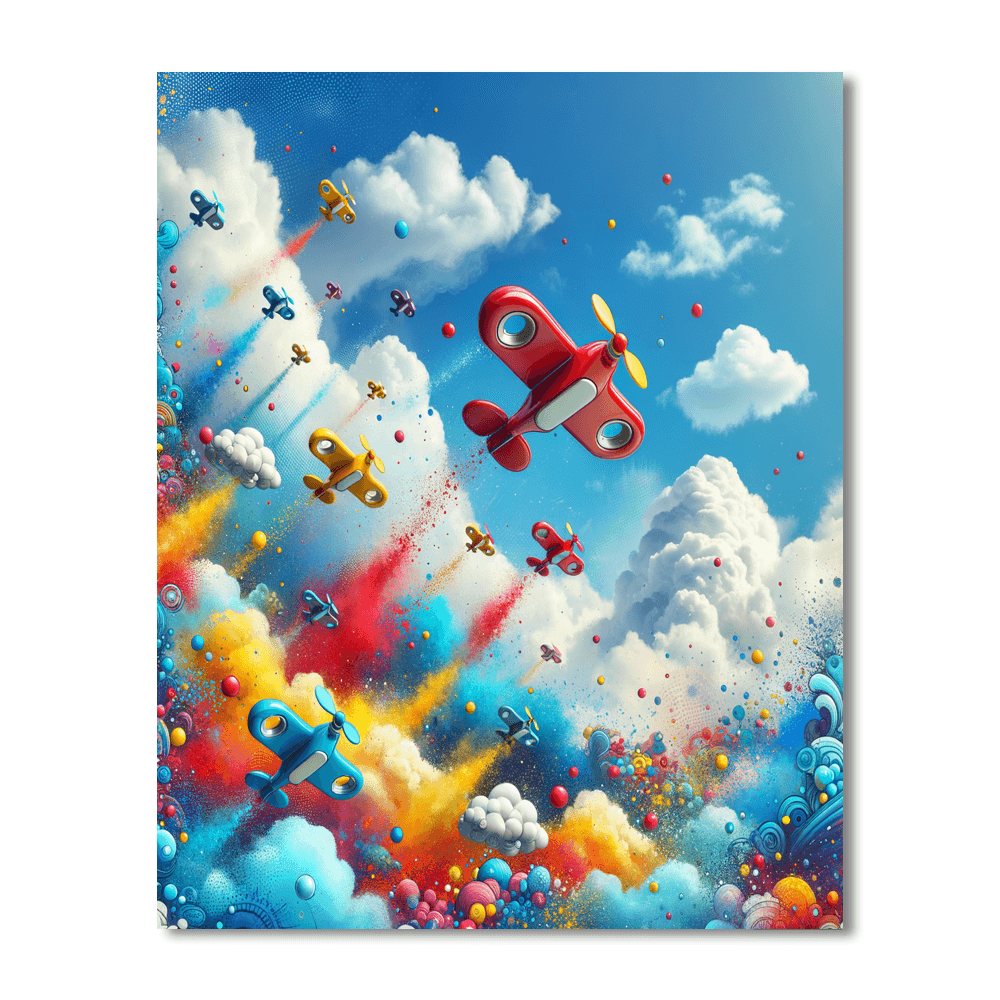 Adventurous Sky Race Numbered Painting Kits