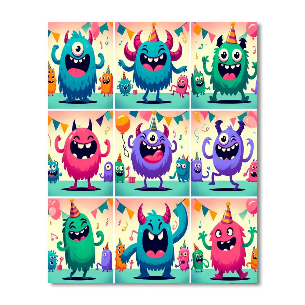Monster Mash Party Numbered Painting Kits