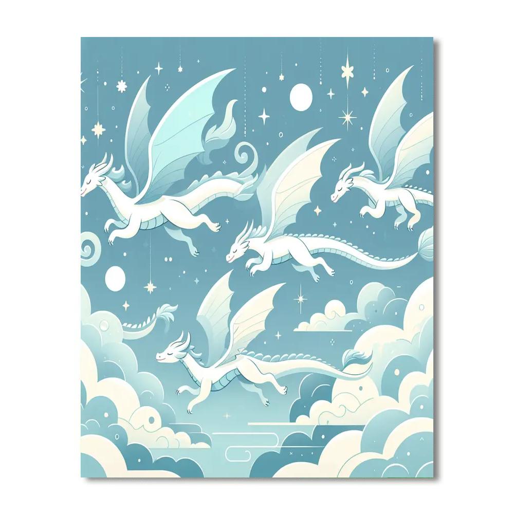 Dreamland's Dragon Dance Paint By Numbers Art