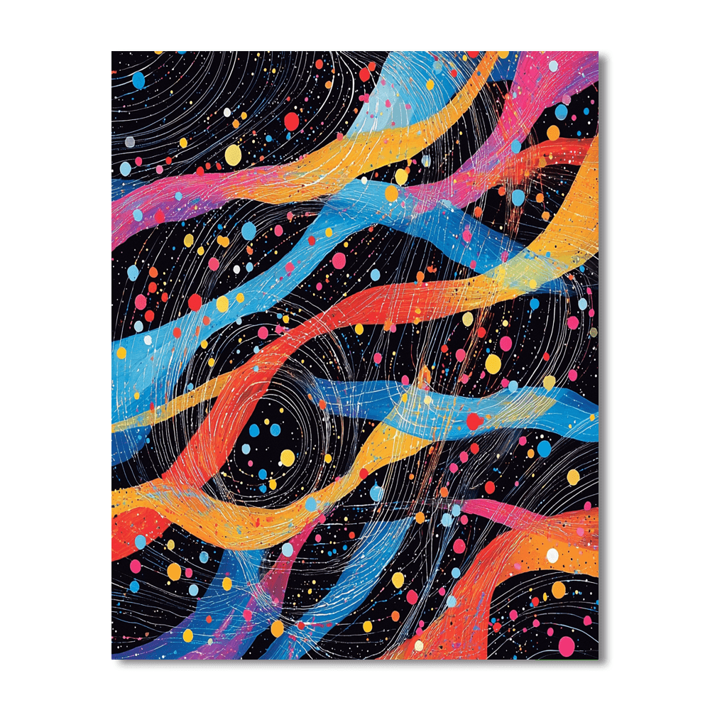 Jackson Pollock Inspired Pollock's Digital Harmony  Paint By Numbers Kits
