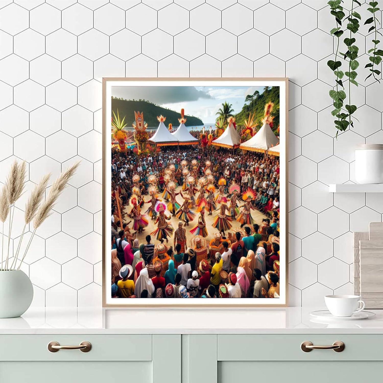 Okinawa Zento Eisa Festival - Japan Paint By Numbers Art