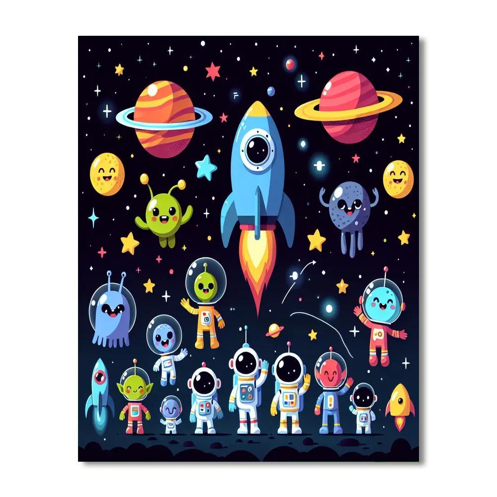 Space Expedition Adventure DIY Paint By Numbers