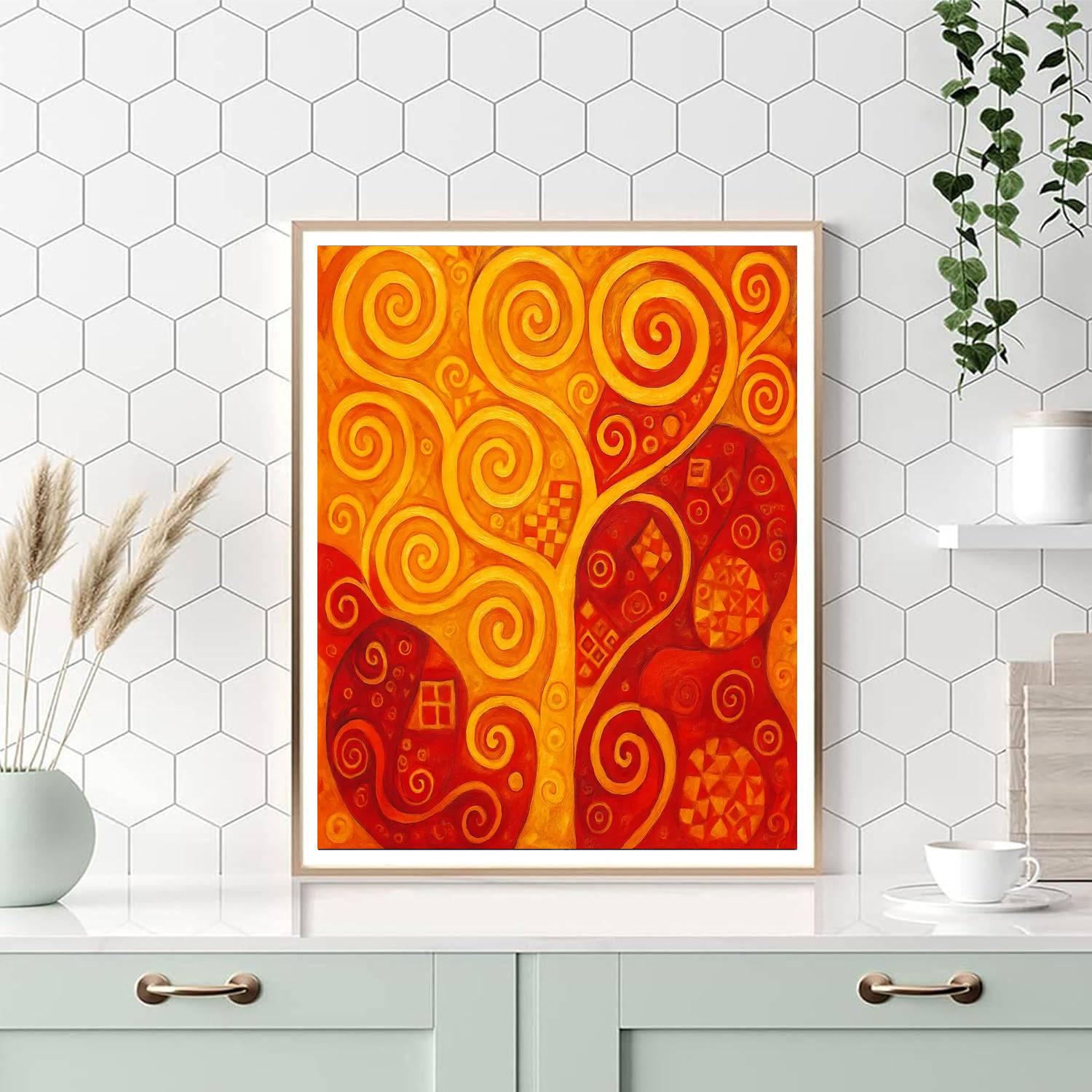 Klimt's Golden Enchantment Number Painting