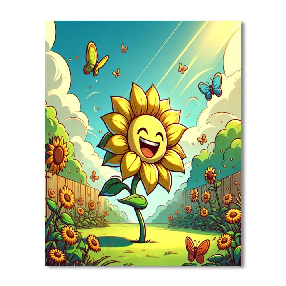 Joyful Summer Sunflower DIY Paint By Numbers