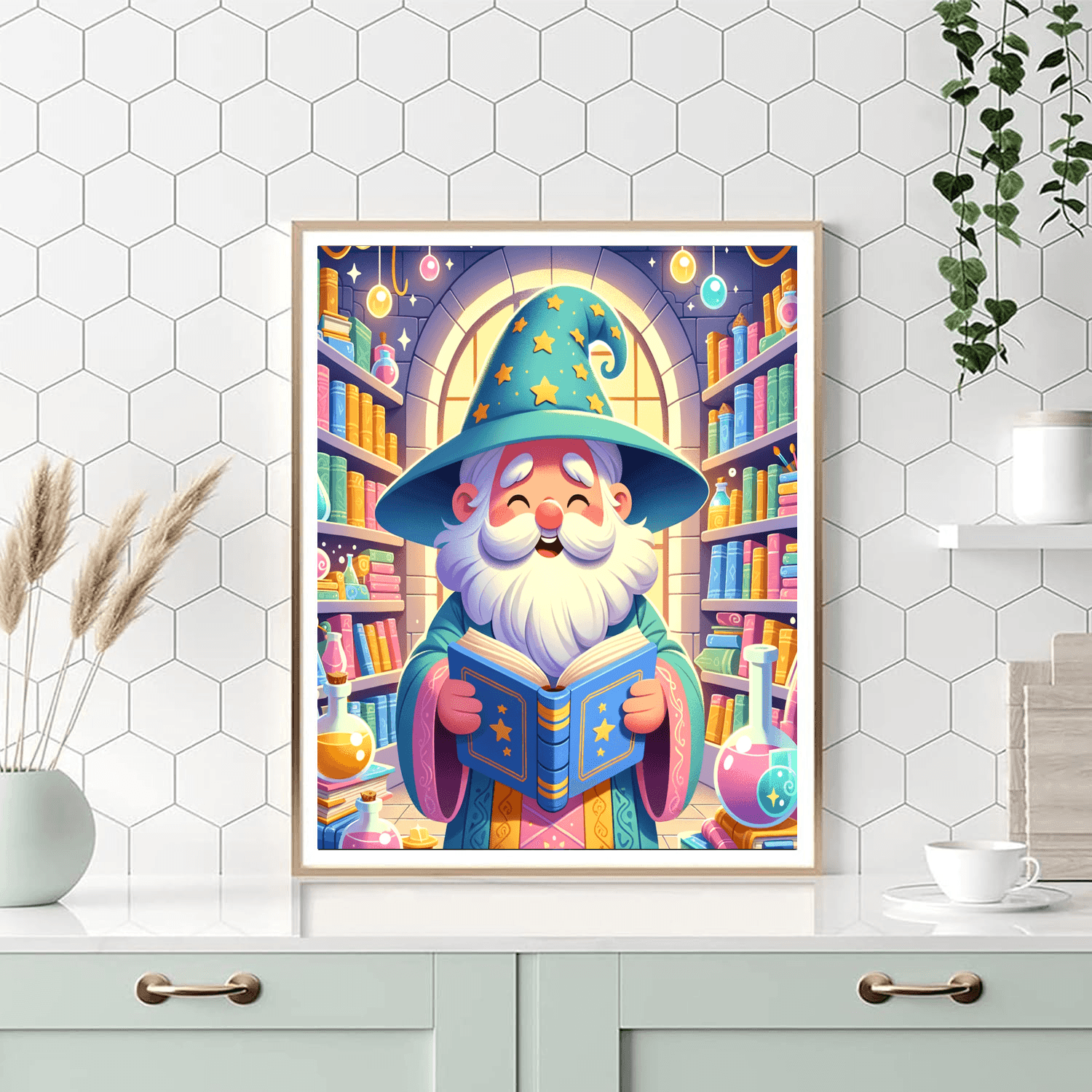 Mystic Wizard's Spellbook DIY Paint By Numbers