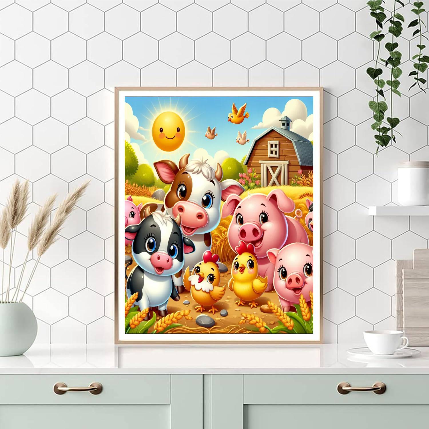 Joyful Animal Farm Paint By Number