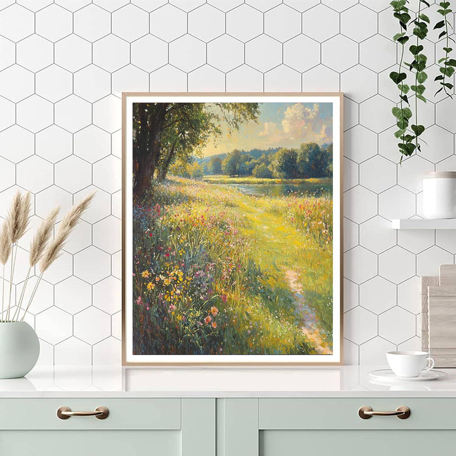 Thomas Gainsborough Inspired Midday Meadow  DIY Paint By Numbers