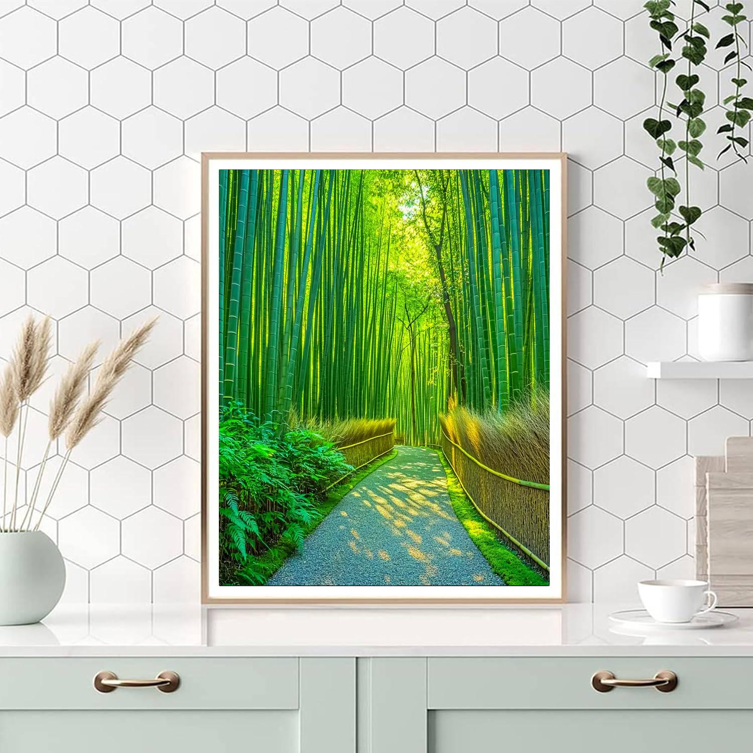 Kyoto's Arashiyama Bamboo Grove DIY Paint By Numbers