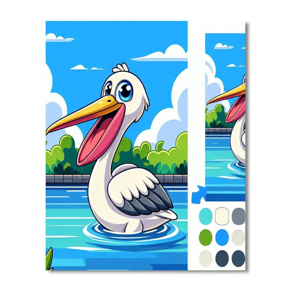 Playful Pelican DIY Paint By Numbers