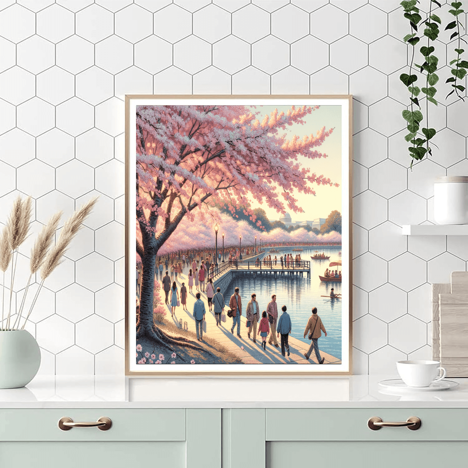 National Cherry Blossom Festival - Usa Numbered Painting Kits