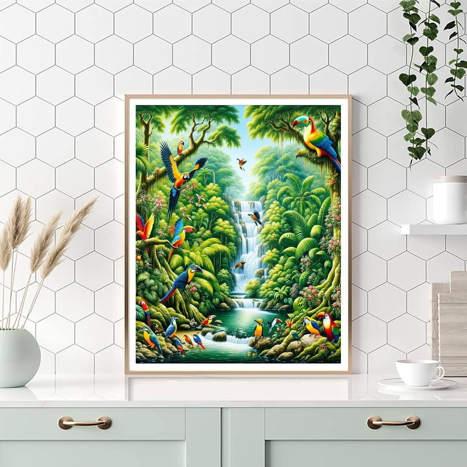 Rainforest Wonder Safari Numbered Painting Kits