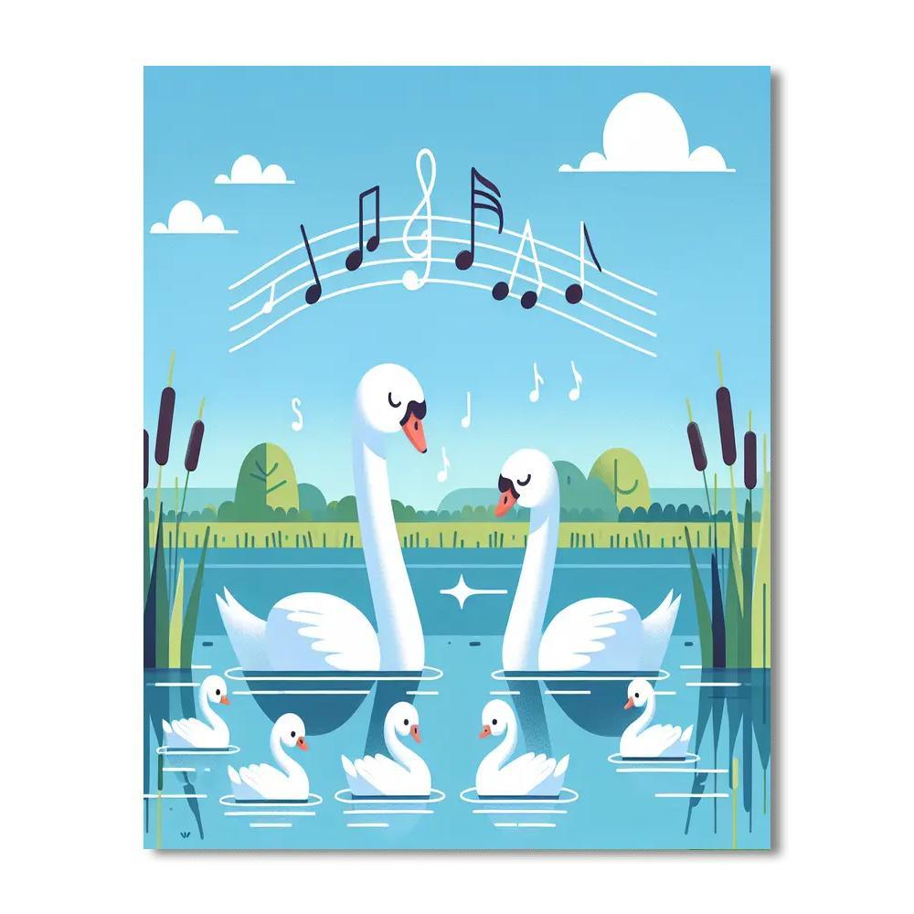 Swan Lake Symphony Paint By Color