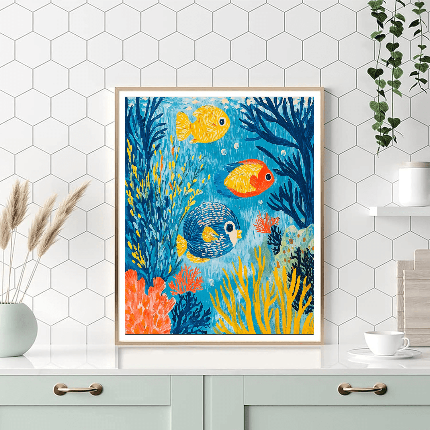Henri Matisse Inspired Under The Sea  Paint By Numbers Art