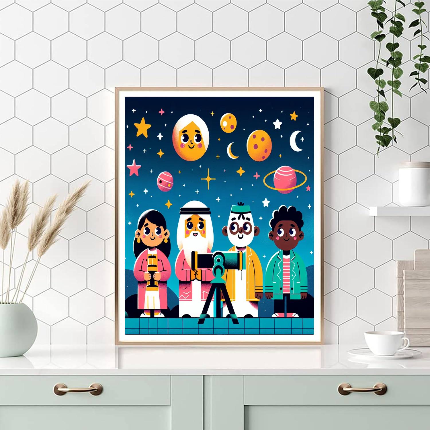 Glowing Galaxy Gazers Numbered Painting Kits