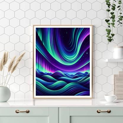 Celestial Aurora Borealis DIY Paint By Numbers