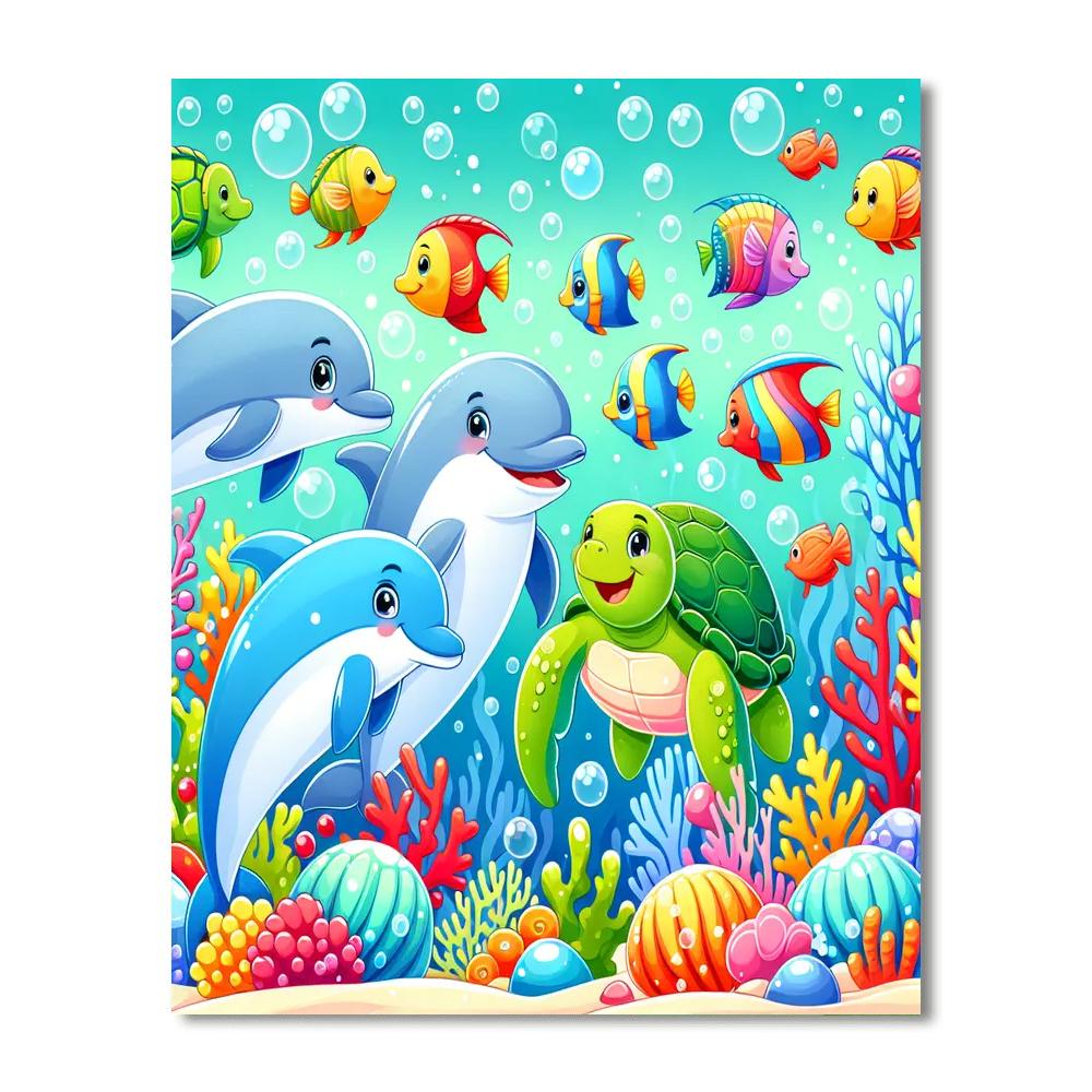 Magical Ocean Wonders Paint By Numbers Art