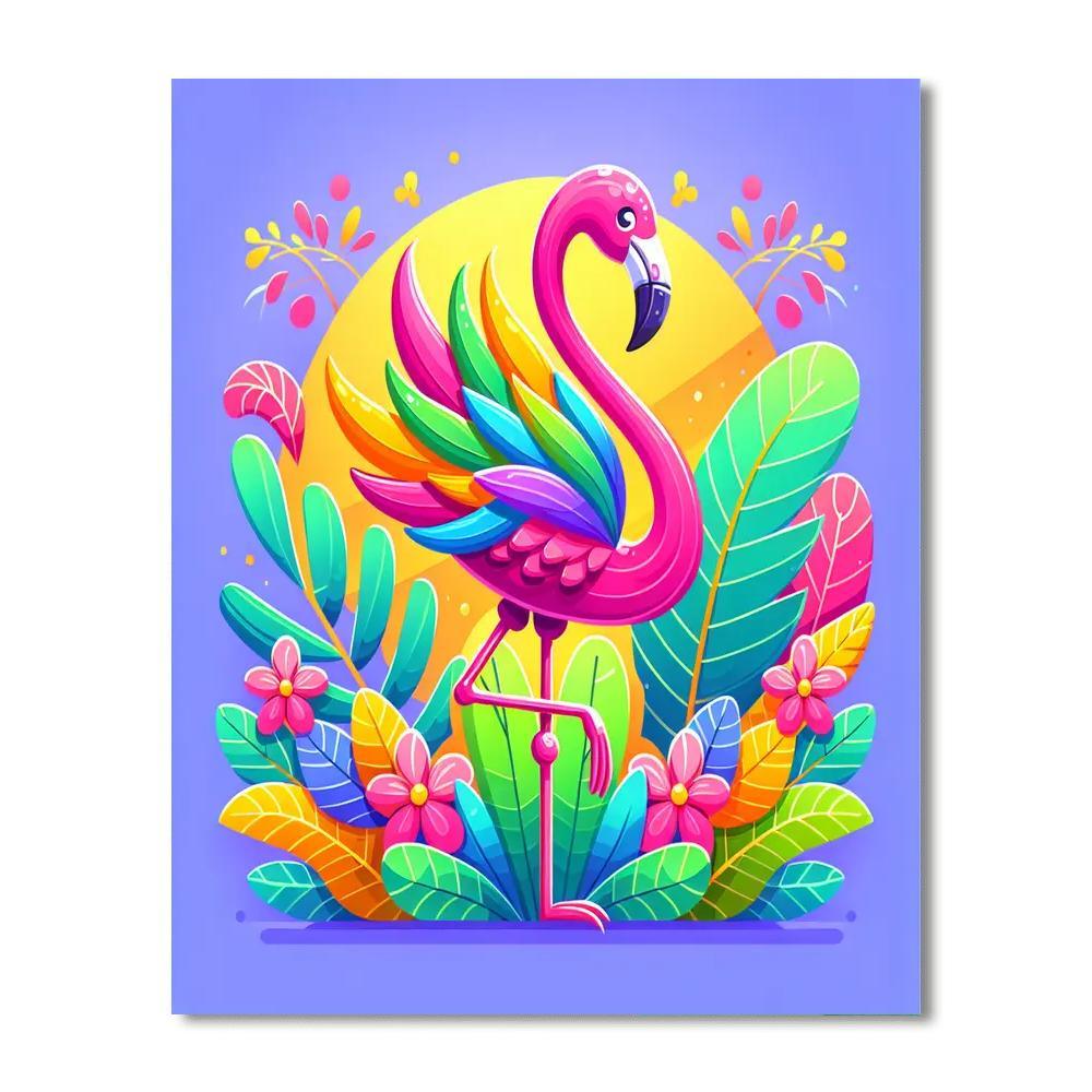 Fancy Flamingo Paint By Numbers