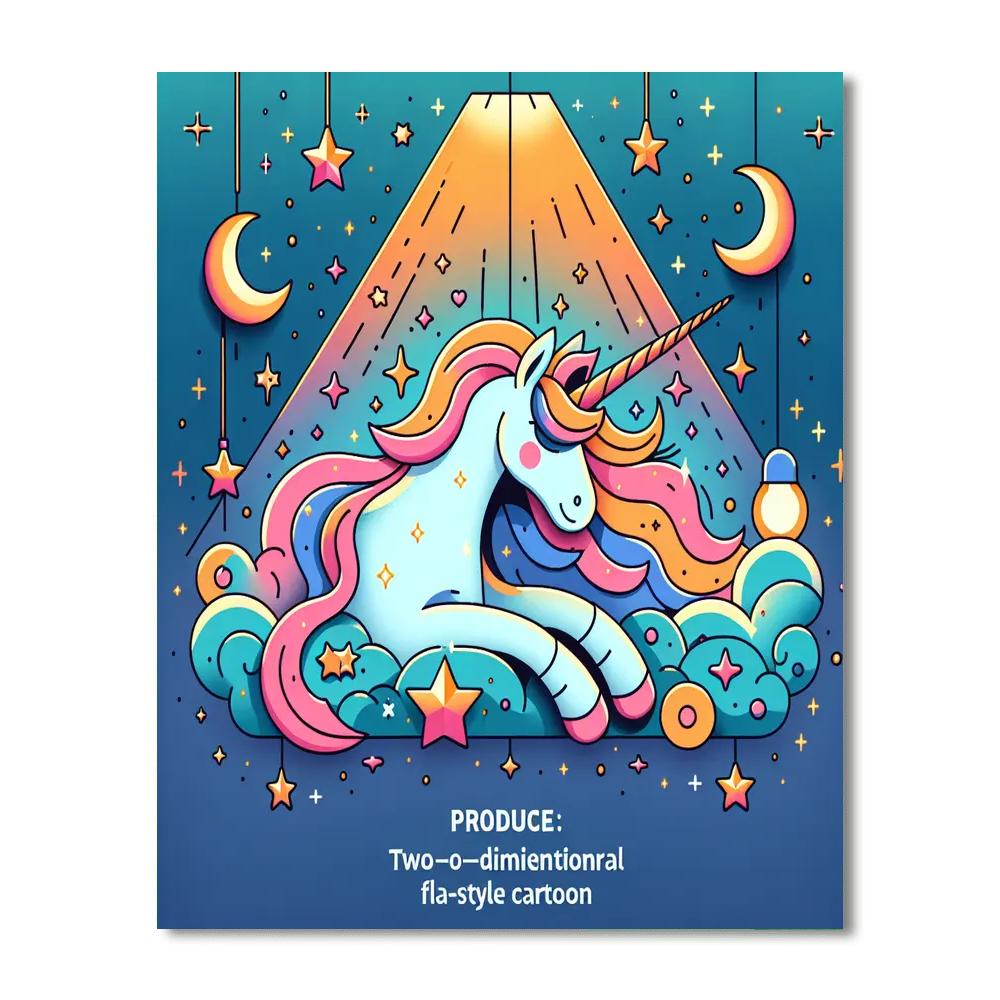 Astral Unicorn Adventure Painting Number Kit