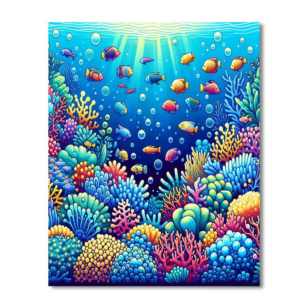 Fantasy Underwater Realm Numbered Painting Kits
