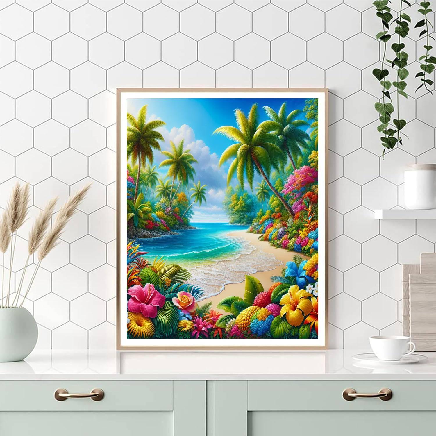 Sunny Tropical Getaway Painting By Numbers Kit