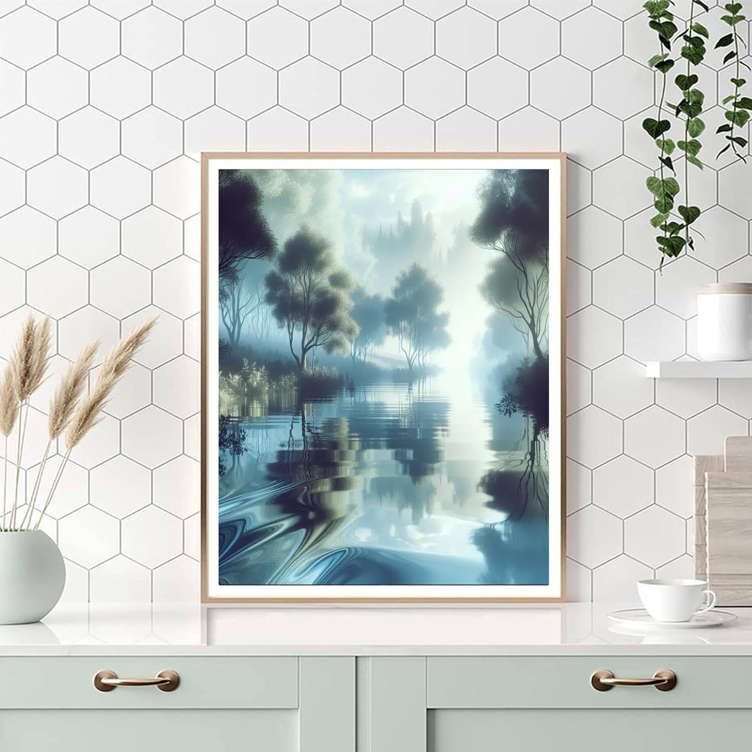 Serene River Reflection Paint By Numbers Kits