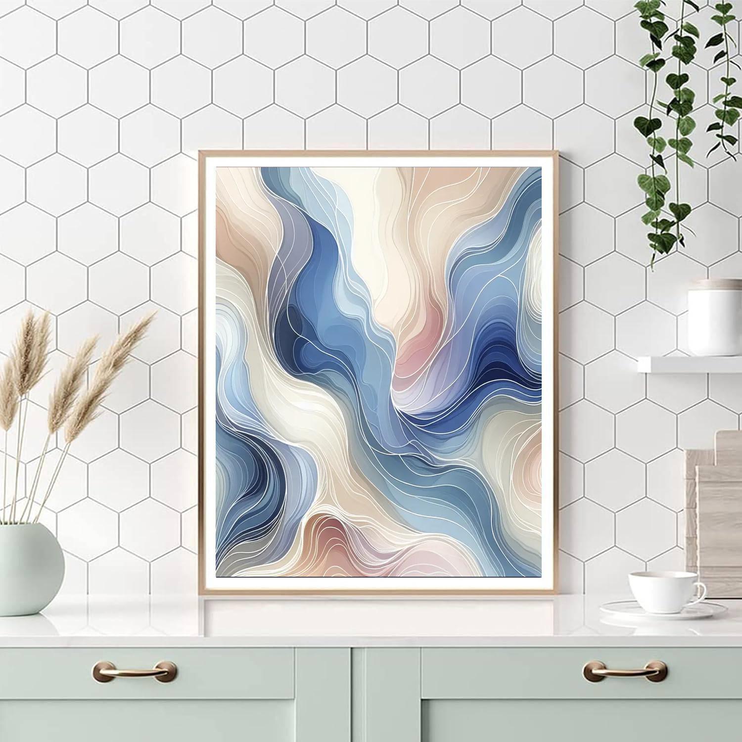 Serenity In Abstract Colors Number Painting