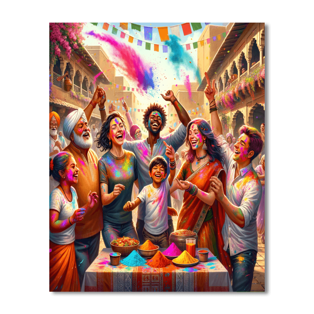 The Holi Festival - India DIY Paint By Numbers