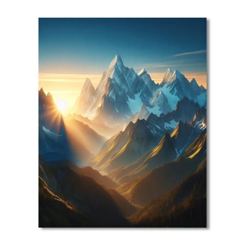 Mountain Morning Majesty DIY Paint By Numbers