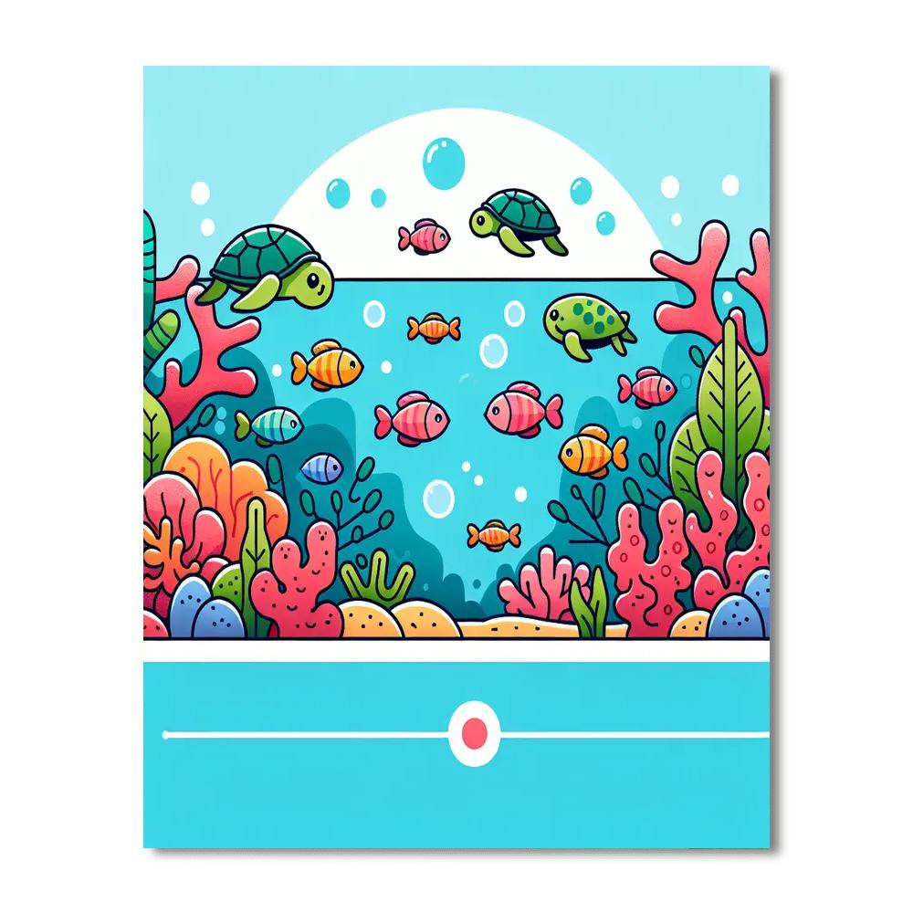 Aquatic Life Exploration Painting By Numbers Kit
