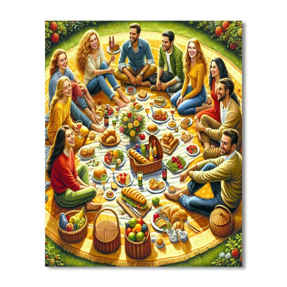 Delightful Summer Picnic DIY Paint By Numbers