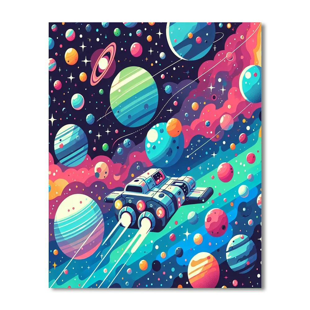 Galactic Voyager Quest Painting Number Kit