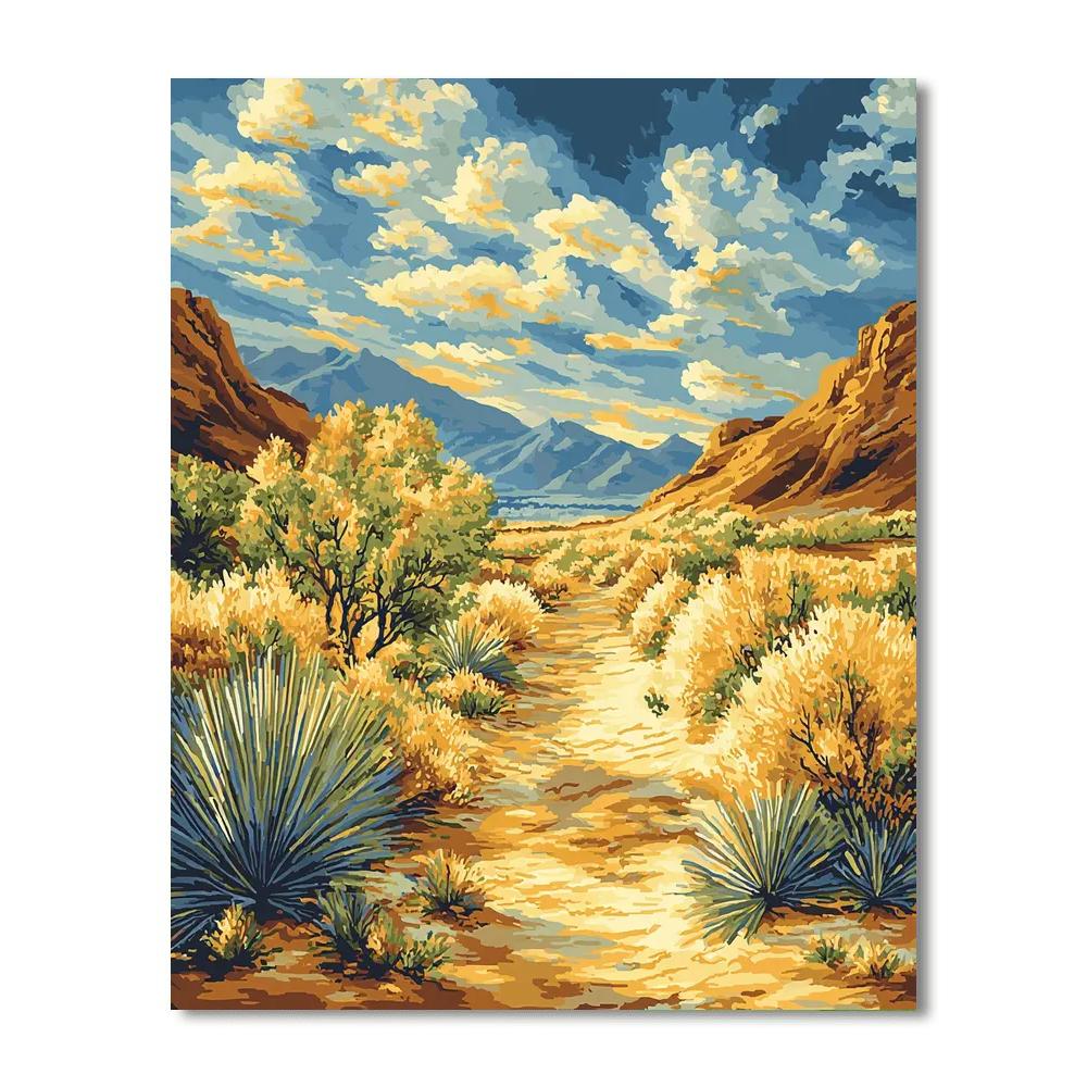 Georges Seurat Inspired Sunlit Oasis  Paint By Numbers Art