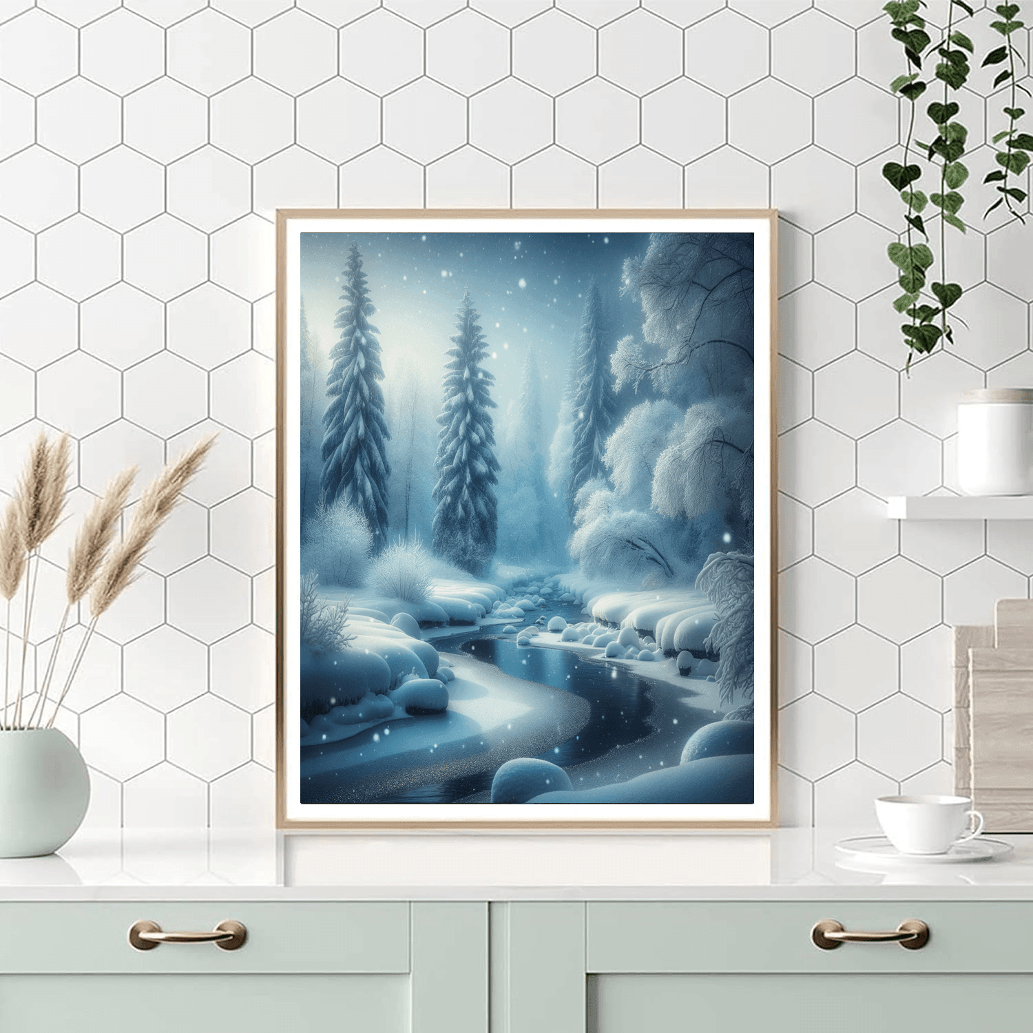 Ethereal Winter Landscape Paint By Numbers Art