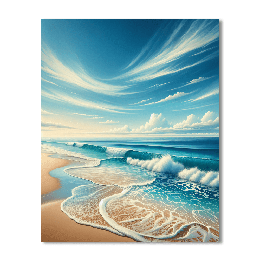 Gentle Waves On The Shore Numbered Painting Kits