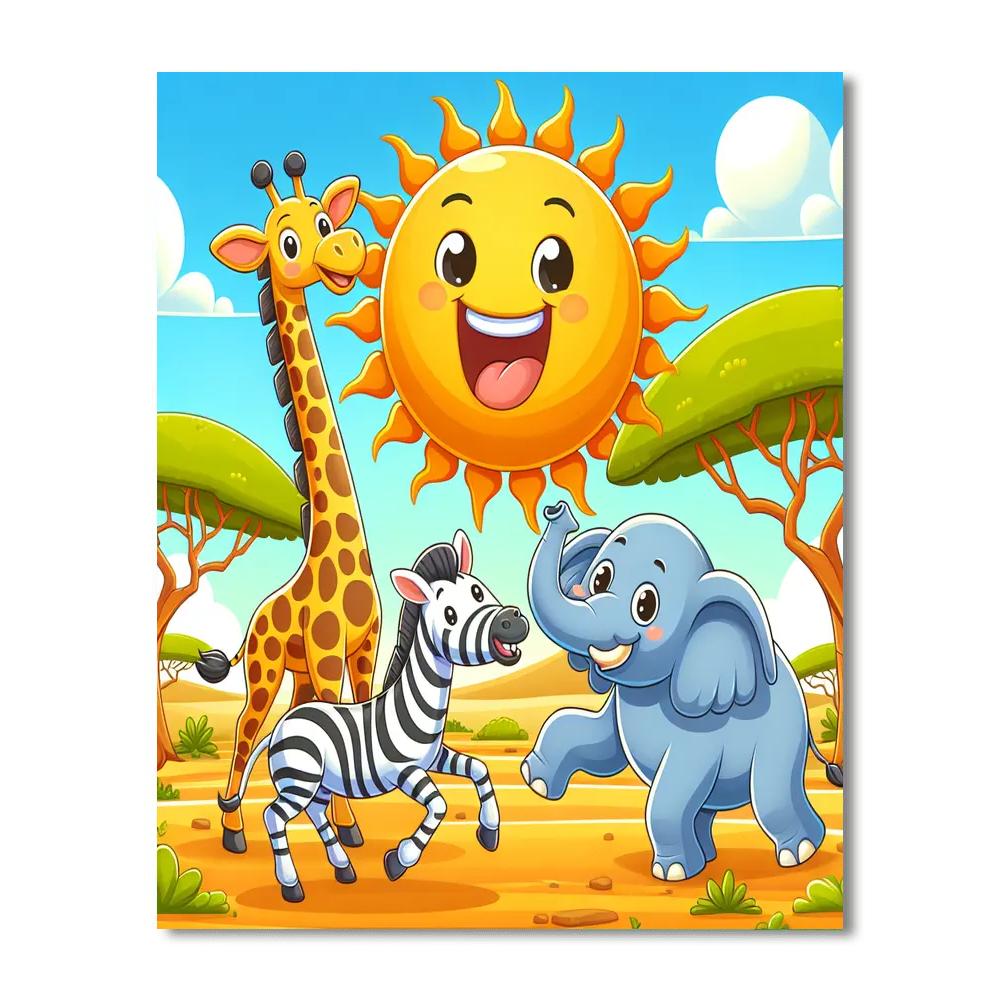 Adventurous Safari Friends Numbered Painting Kits