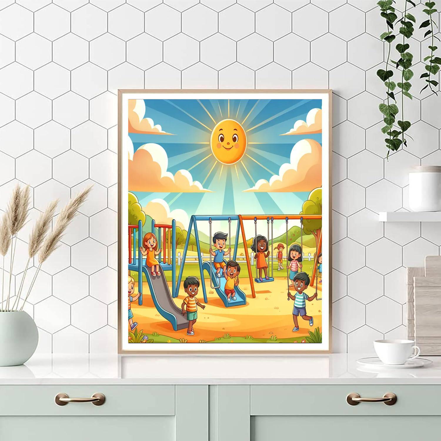 Sunny Playground Paint By Numbers