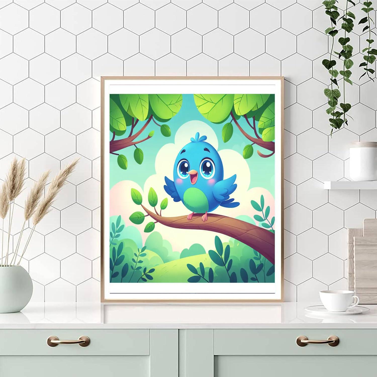 Bright Bluebird DIY Paint By Numbers