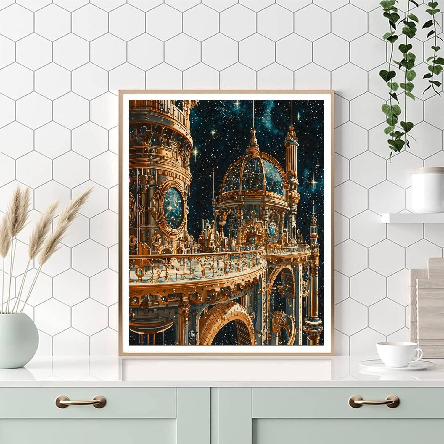 Jules Verne Inspired Verne's Celestial Exploration  DIY Paint By Numbers