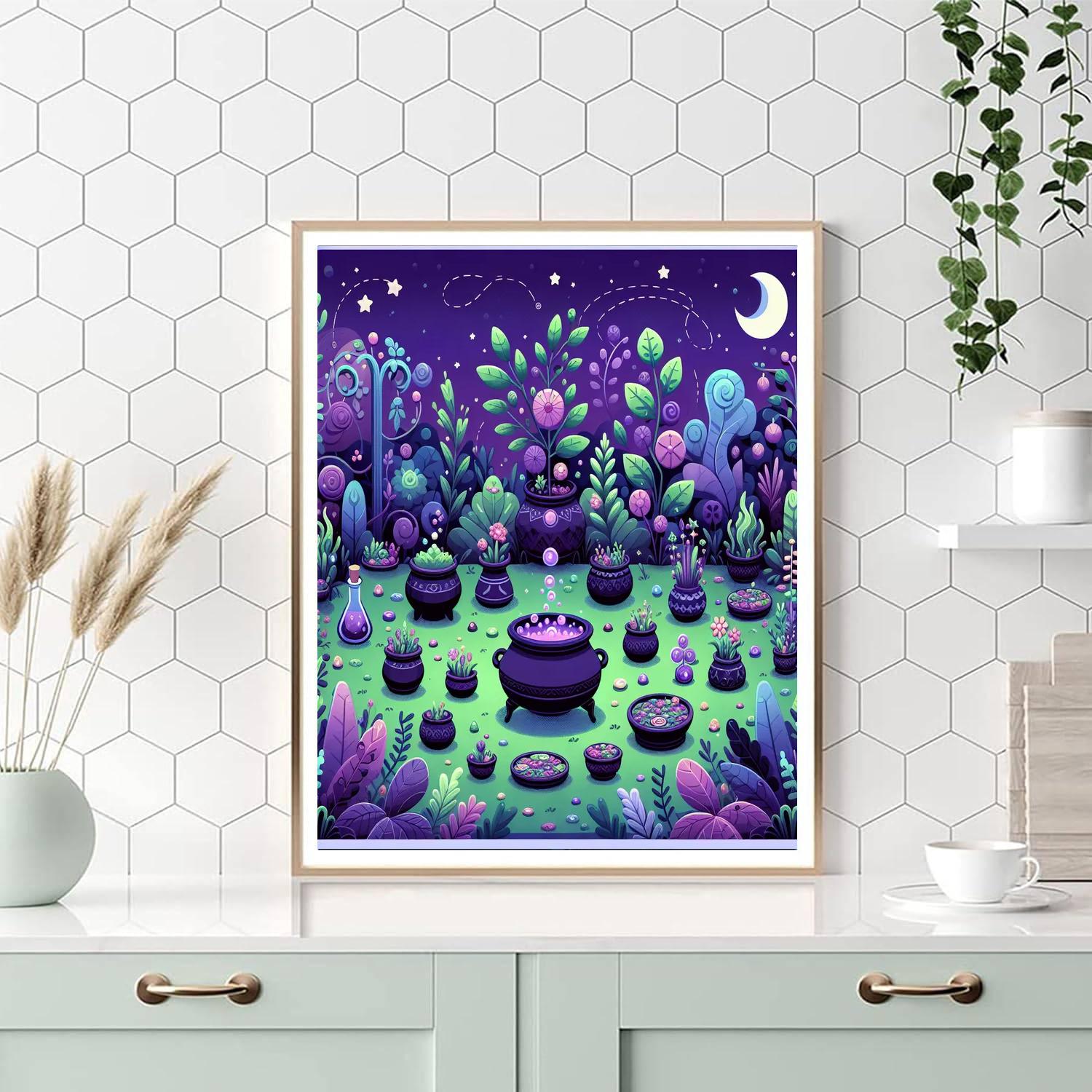 Magical Witch's Garden Paint By Color