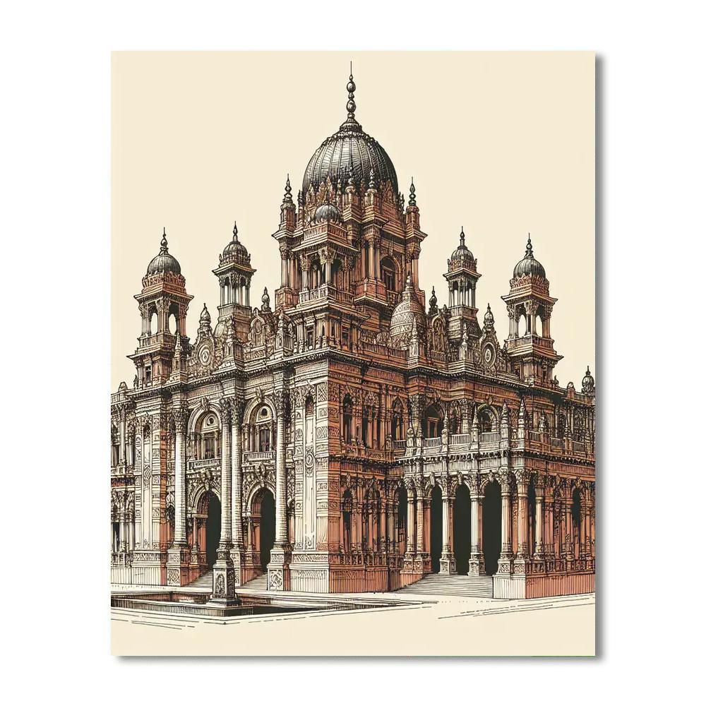 Historic Landmark Architecture Paint By Number