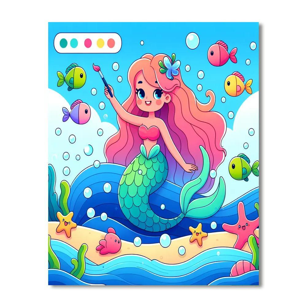 Enchanted Mermaid Adventure Painting By Numbers Kit